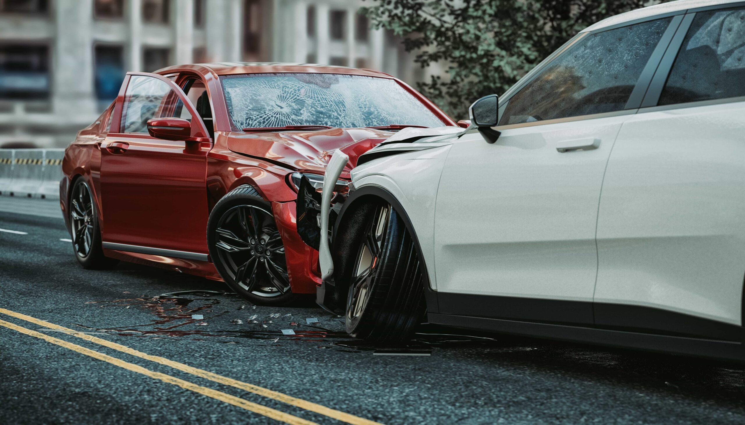 car crash scene